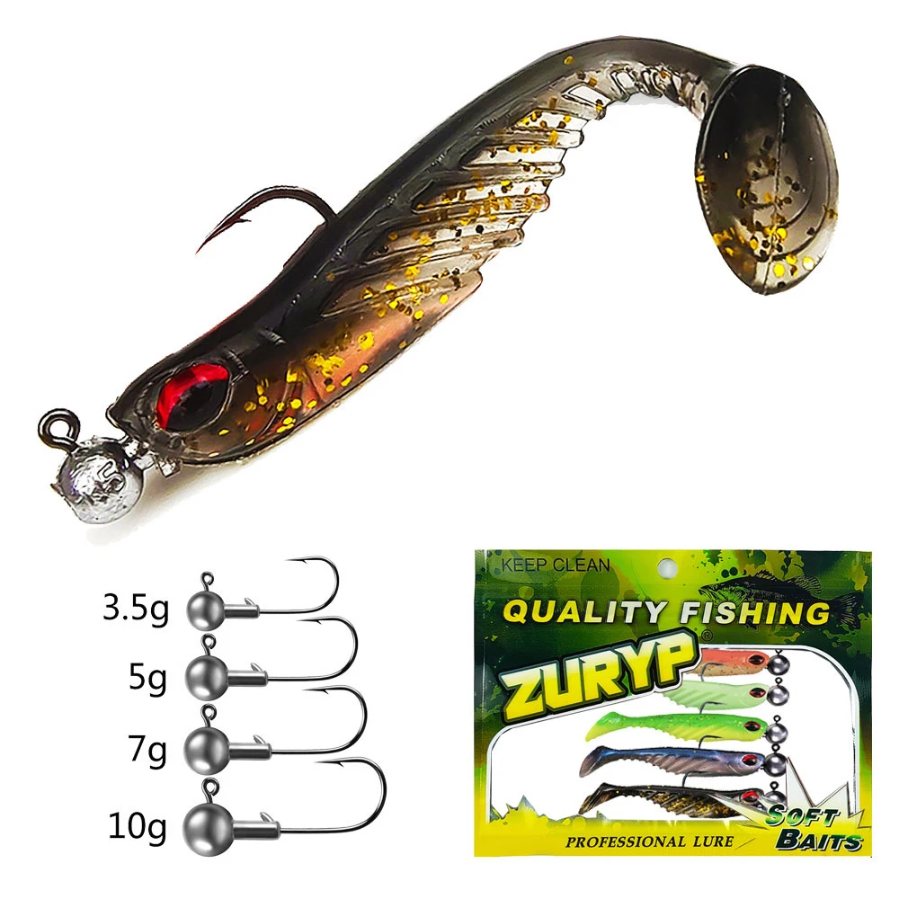 

Jetshark 3.5-7G Jig hook with Fishing Grub Worm Maggot Soft Small Lure Bait Artificial Fishing Tackle for Perch Crappie Bass