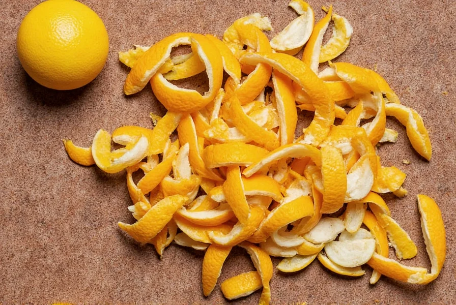 Dried citrus peels in a bowl