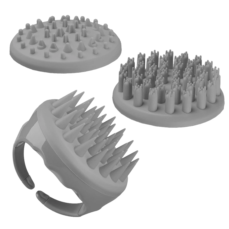 

2021 3 different bristle Silicone Hair Scalp Massager Head Massager Shampoo Brush, Any pantone color