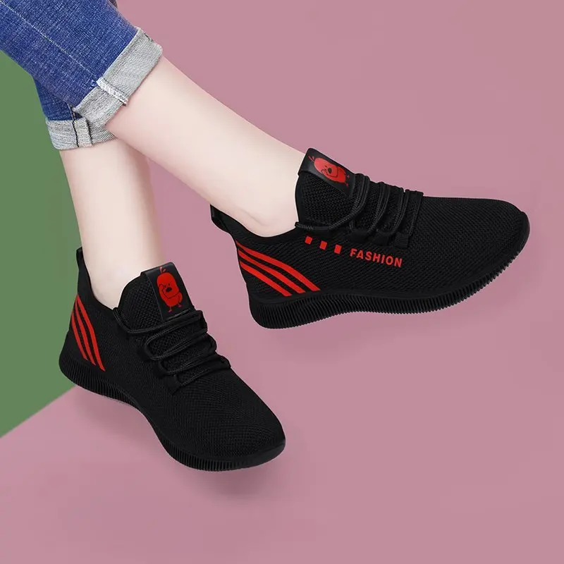 

Spring 2021 New Lady's light casual shoes breathable shoes wear-resistant non-slip walking shoes woman