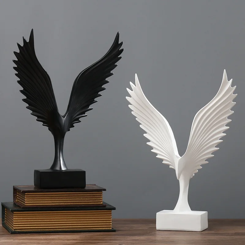 

Creative American Style Home Decoration Ornament Crafts Resin Eagle Wing Sets Table Ornaments, As photo