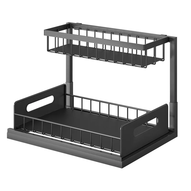 Good Quality Pull-out Under Sink Kitchen Organizer With Sliding for Kitchen Sink Organizer Rack