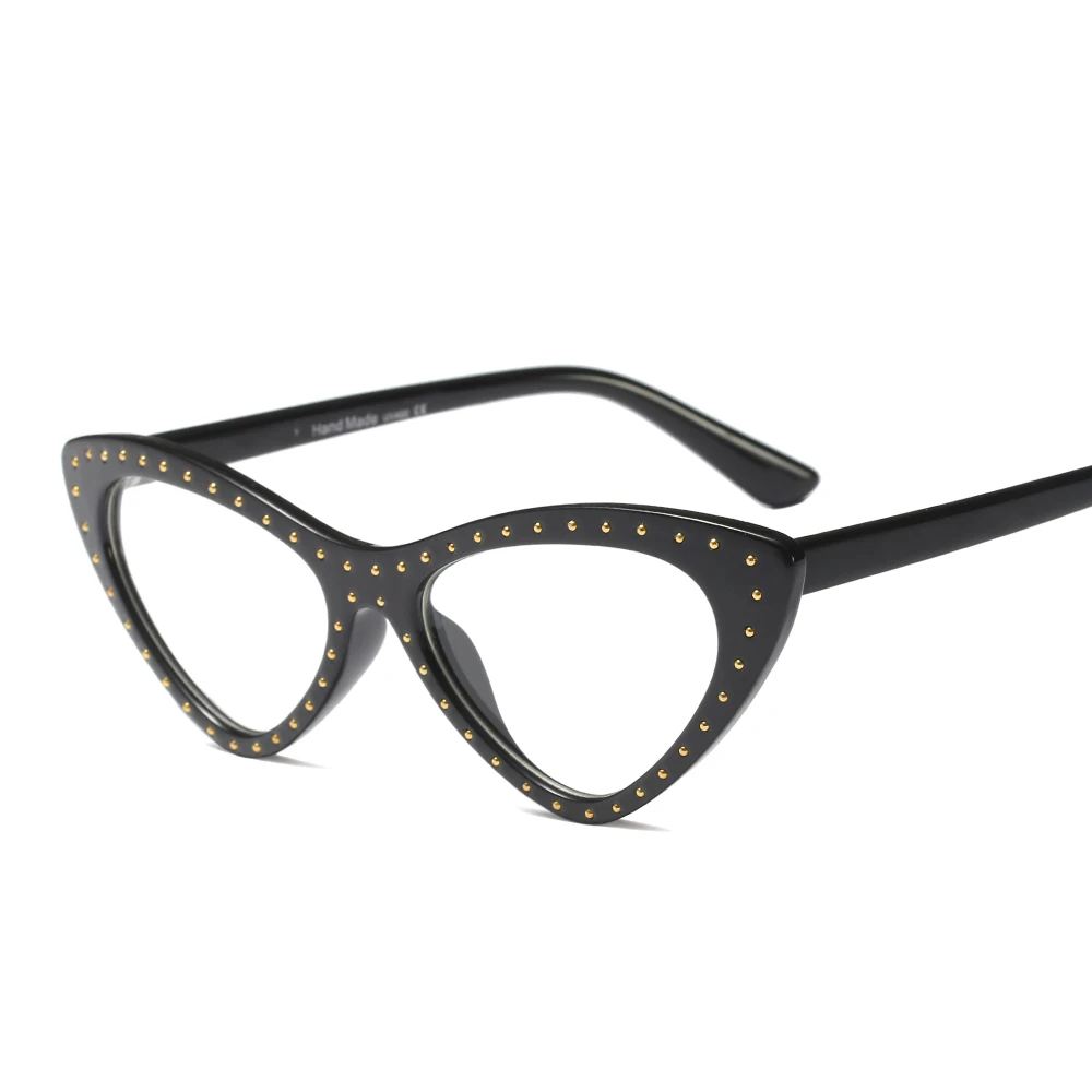 

SHINELOT 95130 Factory Cat Eye Frame Glasses Street Style Coloured Eye Glasses Clean Eyewear oculos de sol feminino