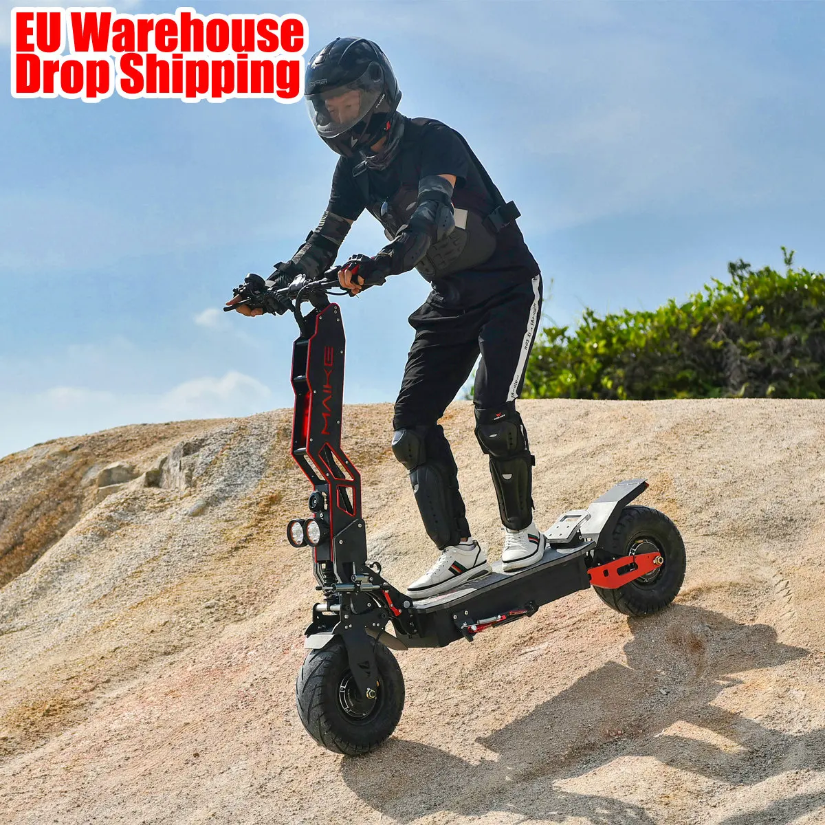

Free Shipping Maike MKS dual scooter EU warehouse e scooter 13 inch wide wheel electric motorcycle 8000w