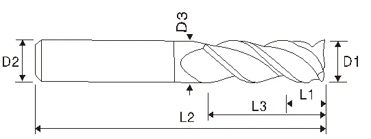 unt 高性能碳化钨 2 槽金刚石涂层石墨立铣刀用于数控路由器