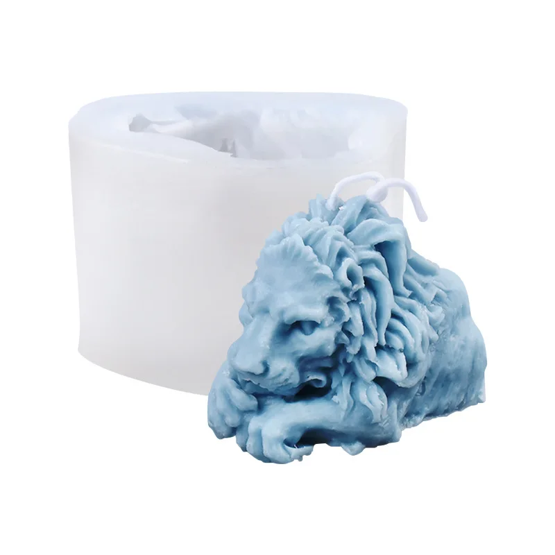 

Fusimai Silicone Moulds Animals Silicon Animal Concrete Lion Head Candle Molds