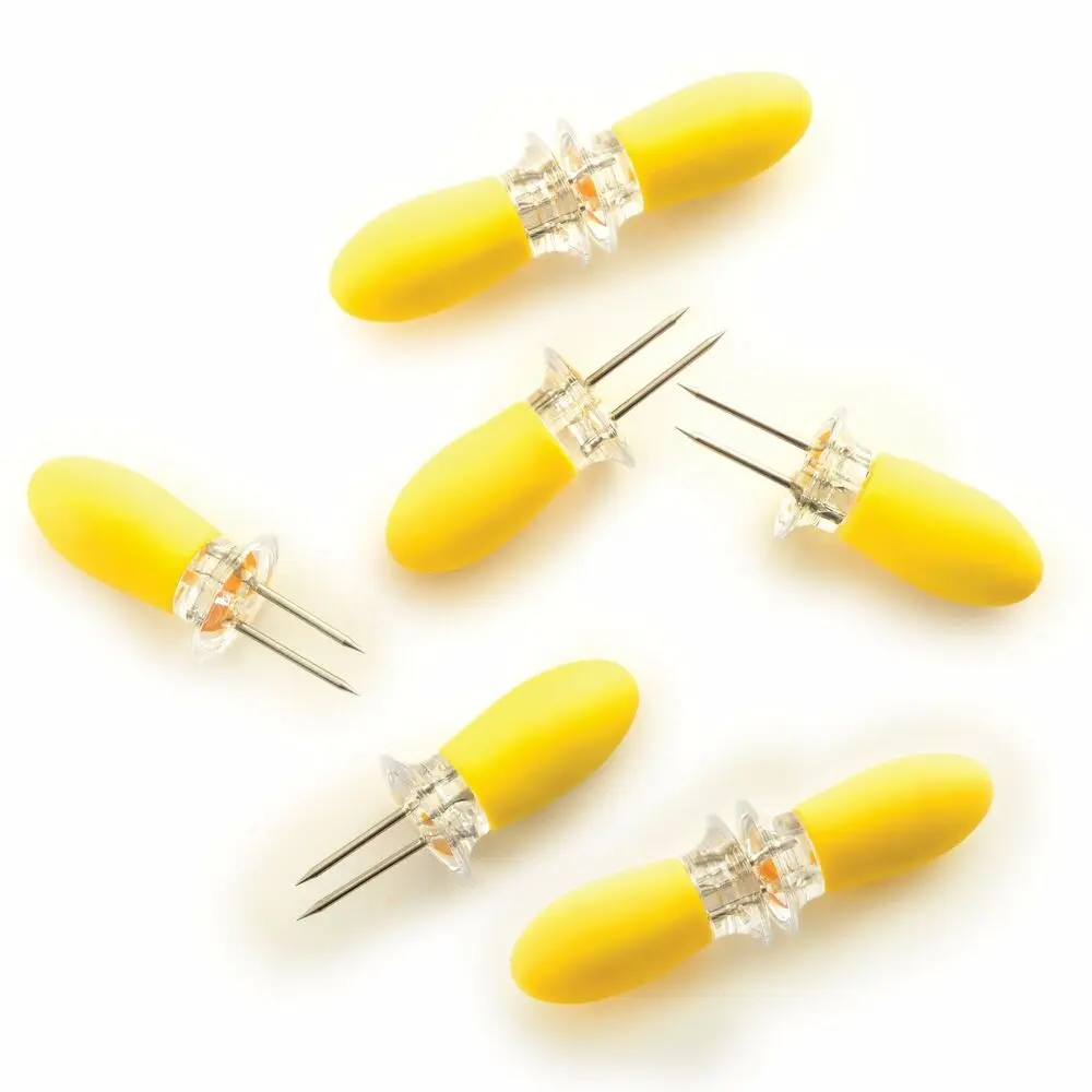 

Hot sale 8pcs BBQ tools stainless steel corn cob holder, corn skewers, corn holder