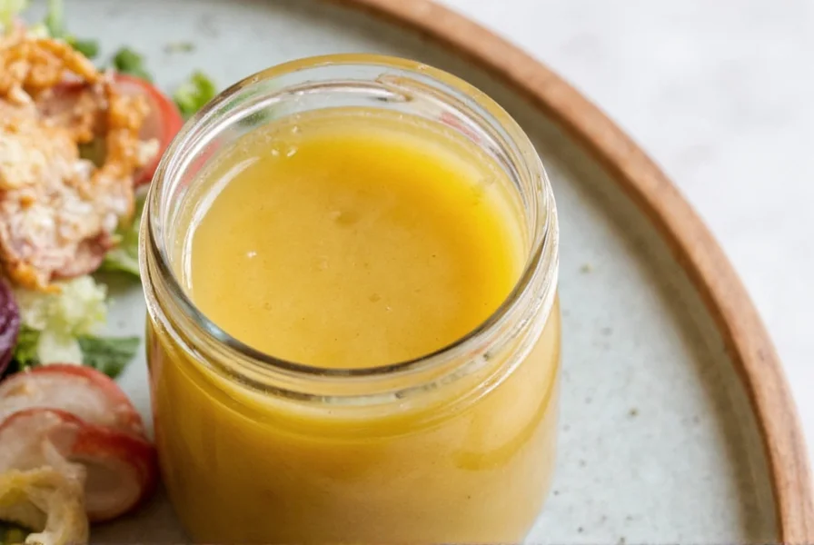 Step-by-step preparation of Asian ginger salad dressing in a glass bowl with fresh ingredients