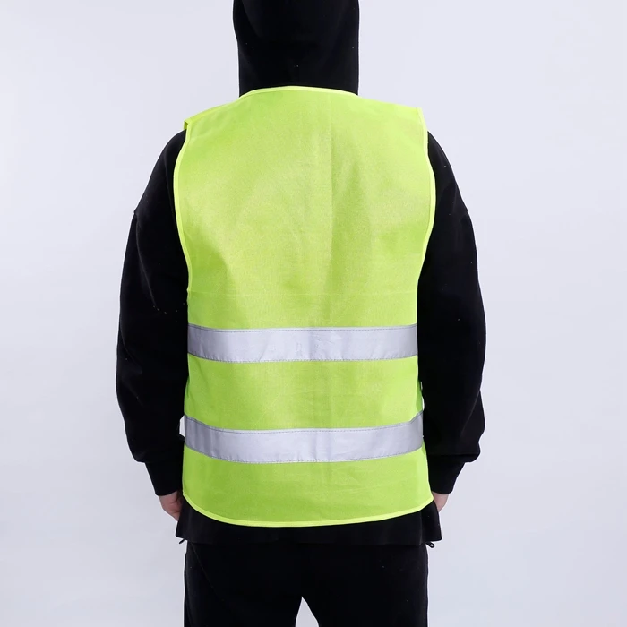 
Front safety vest reflective strips High visibility easy open promotion uniform team work outdoor wear design vest uniforms <span style=