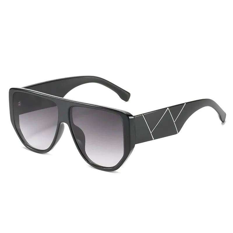 

New Men's And Women's Fashion Personality PC Large Frame Oval Sunglasses