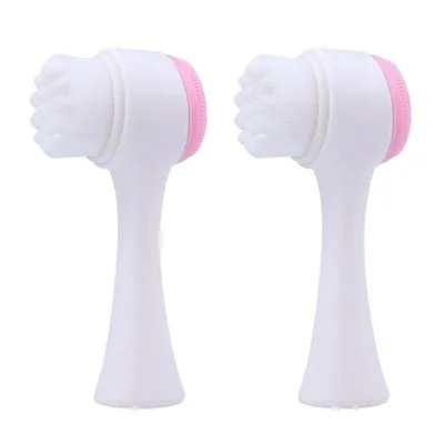 

Natural manual plastic massager silicone for face brushes facial cleansing silicon face cleaner brush