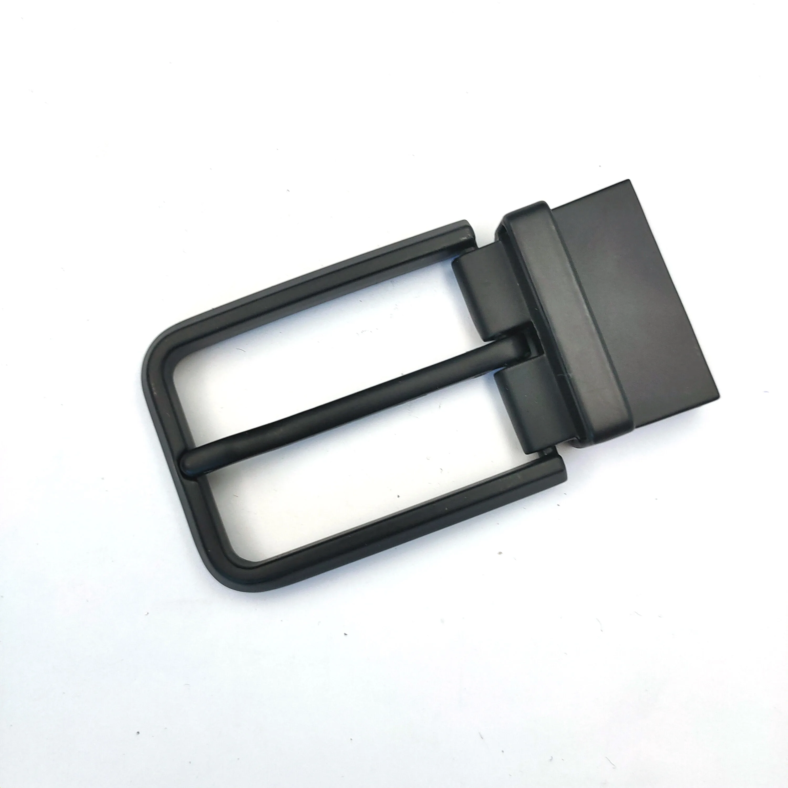 40mm Men's Casual Reversible Custom Logo Metal Belt Buckle Black Die Casting Mens Reversible Pin Buckle Made of Alloy