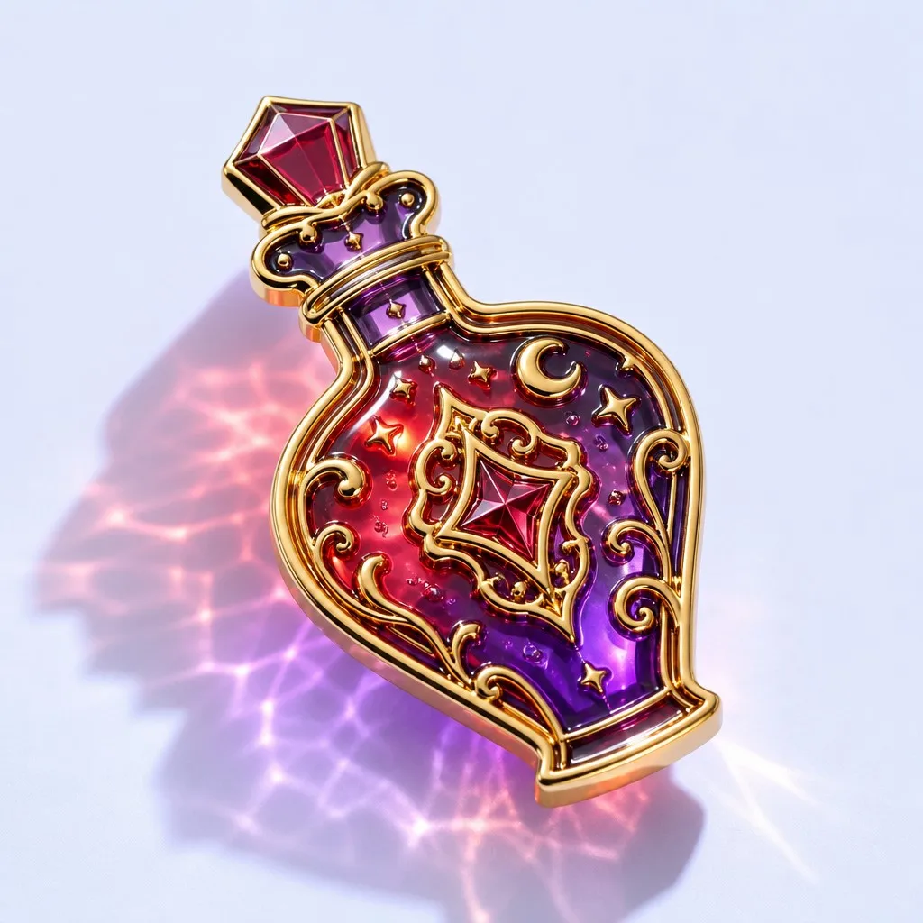 Magic Potion Bottle Stained Glass Pin