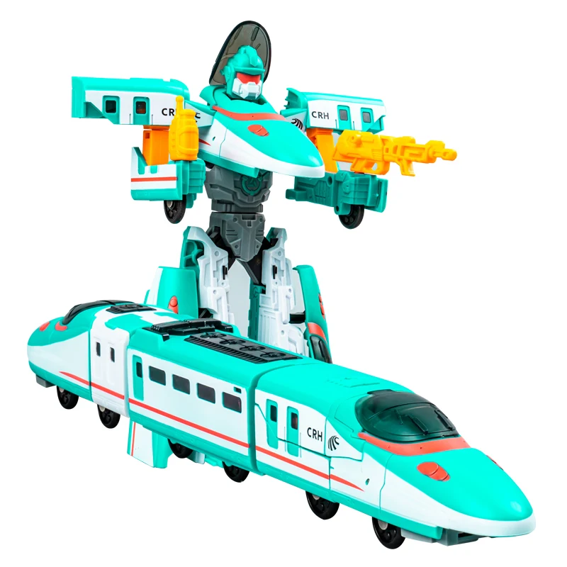 

New design three-in-one deformation robot train mecha manual deformation robot children toy car two-way diecast toys