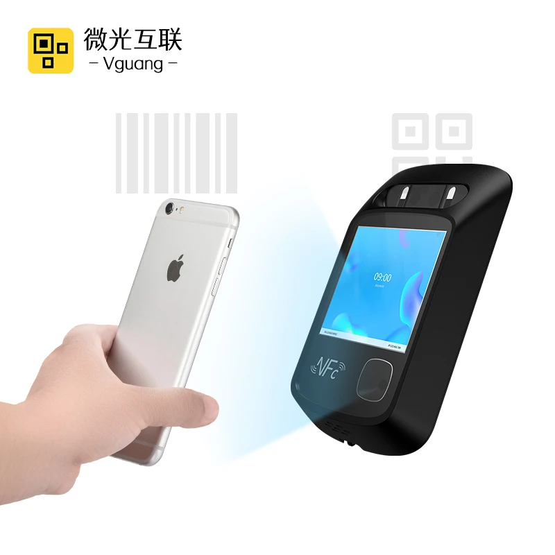 

Vguang VF102 Face Recognition Scan Code Swipe Card All In One QR Code Reader Voice Prompt 5000 Faces Inventory Scanner