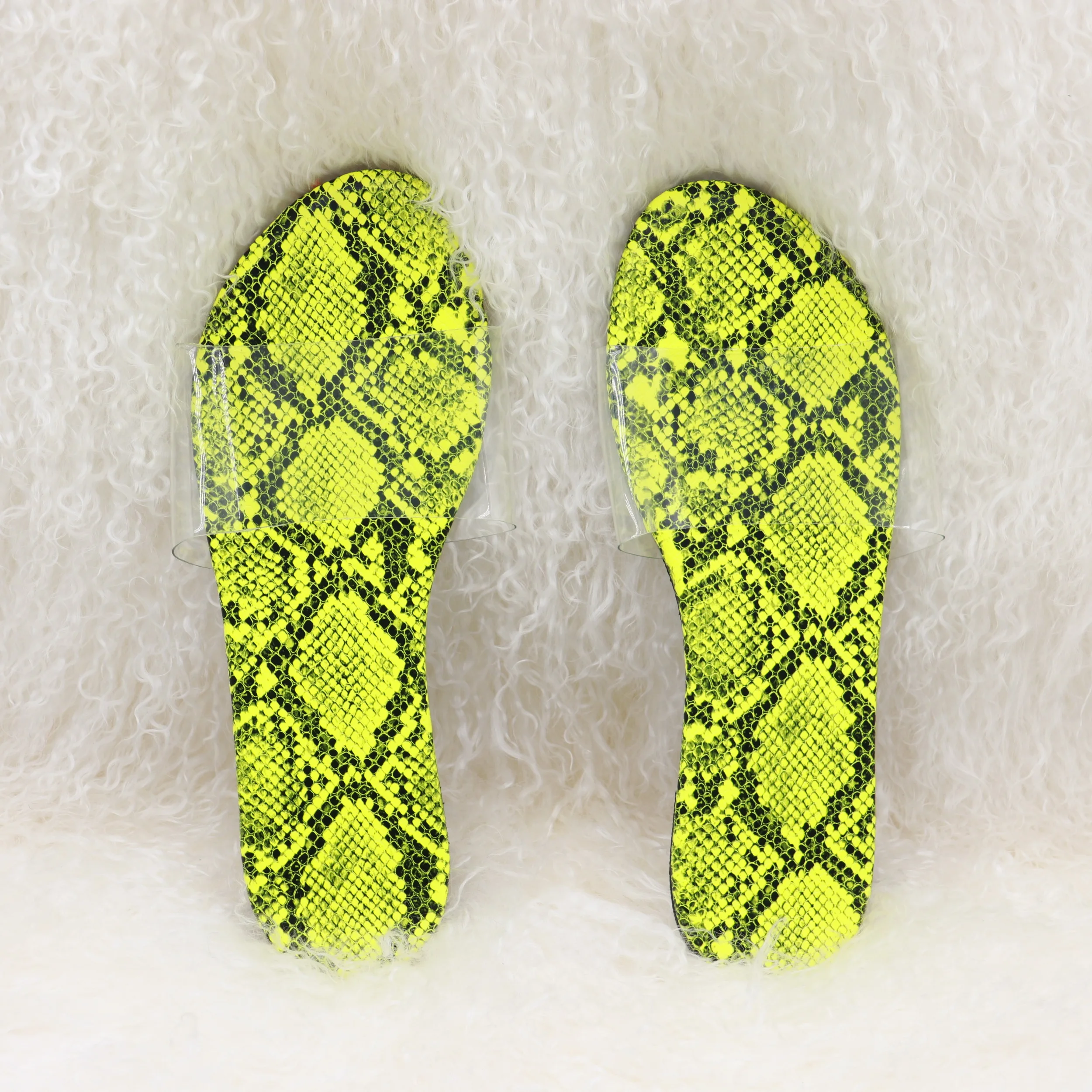 

Curlyfur Wholesale Latest Ladies Snake Skin Shoes Summer Slippers, 4 colors