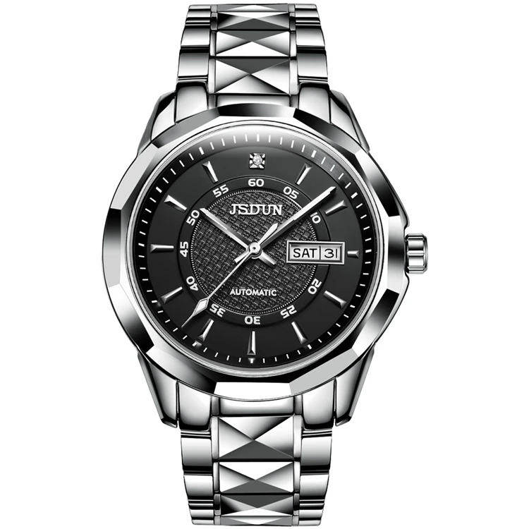 

JSDUN 8014 custom oem Cheap Factory Price Luxury Men Movement Stainless Steel Dial Thickness Mechanical Watch