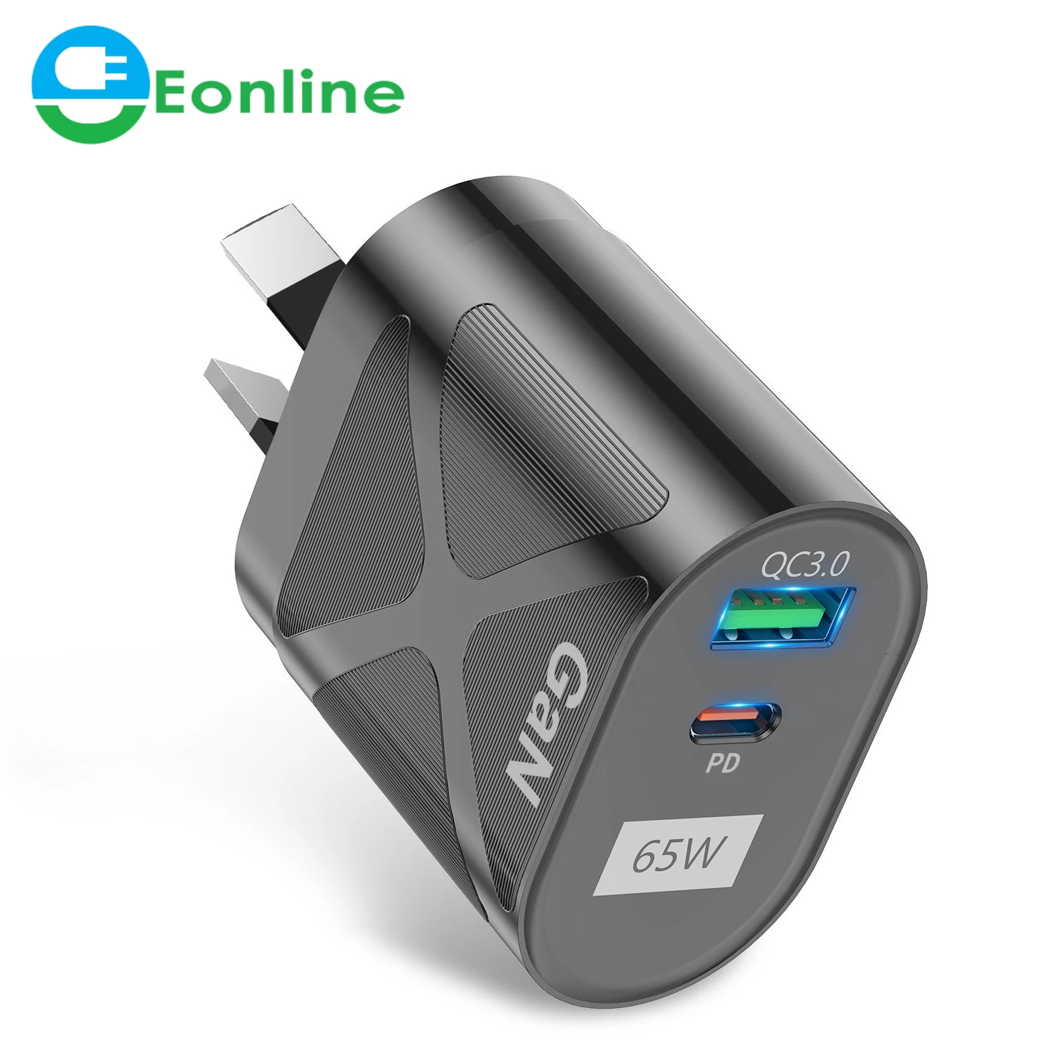 

EONLINE65W Gan Charger for Australia New Zealand AU Plug PD 33W Fast Charger QC 3.0 USB Adapter for iPhone 14 13 Pro Max Samsung