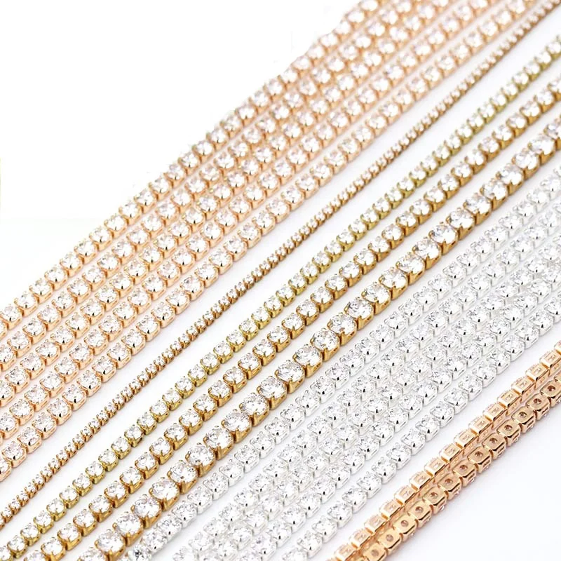 

New Jewelry Accessories Zircon Claw Cup Chain Clothing Accessories, Muitiple