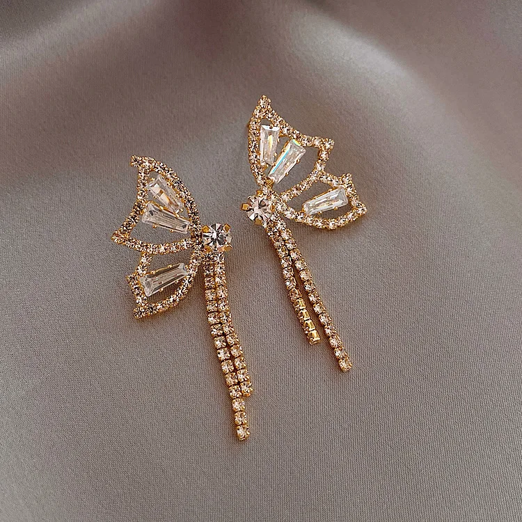 

Titanium Gold Jewelry Women Korean Custom Flower Pearl Tassel Stainless Steel Drop Earrings, Picture