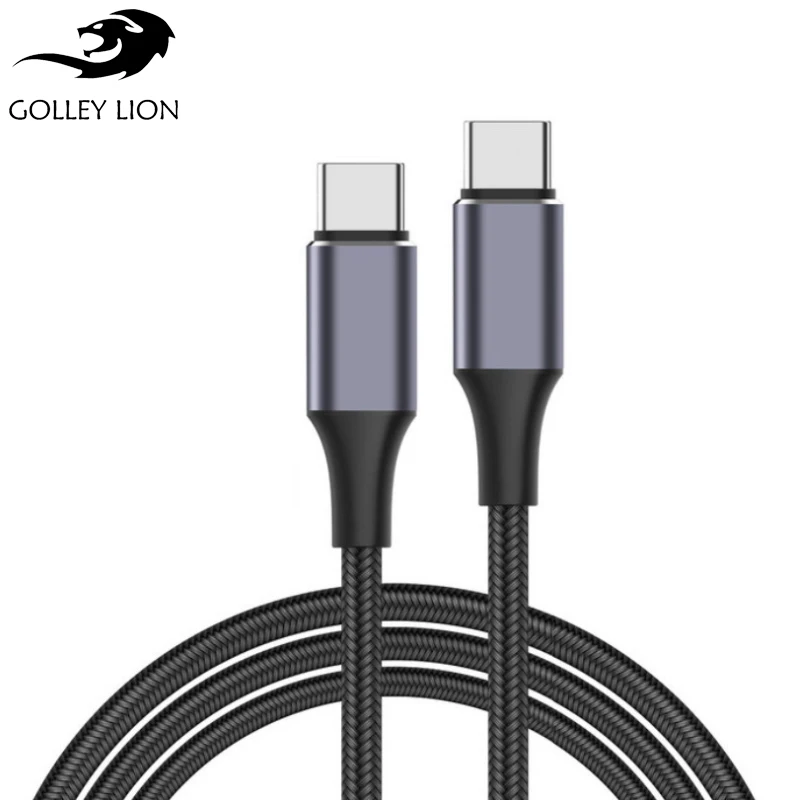 

Transmission 10G PD 100w 60w Male to Male 5A 3A USB 3.1 Type C Data Cable C-Type Fast Charging Cable, Black