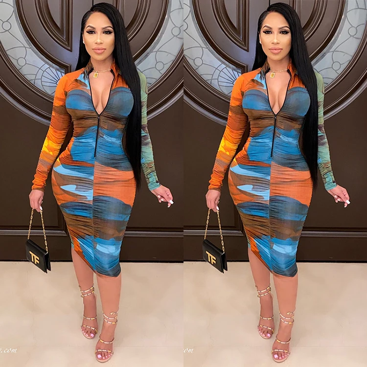 Hot Onsale Colorful Bodycon Womens Clothing V Neck Sexy 2021 Woman Casual Dress Women Long Maxi Dresses