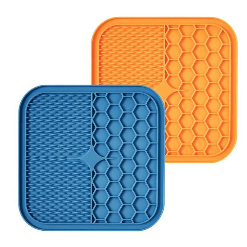 

Silicone Rubber Lick Mat for Dogs Cats Slow Feeder Pad With Suction Cup, See details