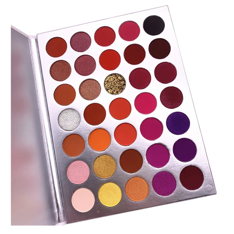 

Cheap customized palette pressed glitter 35 color private label eyeshadow palette