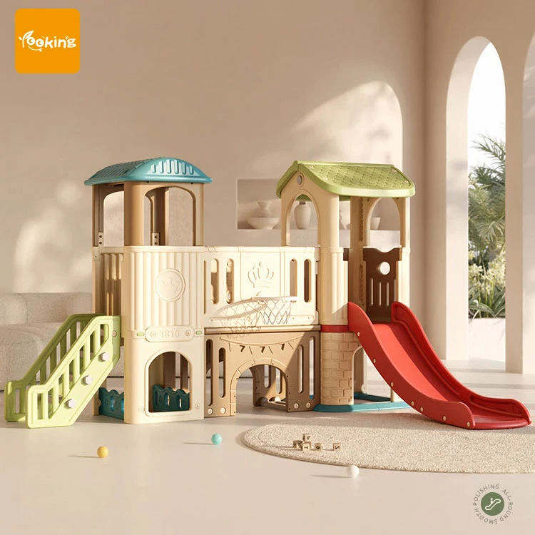Super-Large Children Playhouse Indoor Playground Plastic Double Slide Play Ground for Kids Playhouses