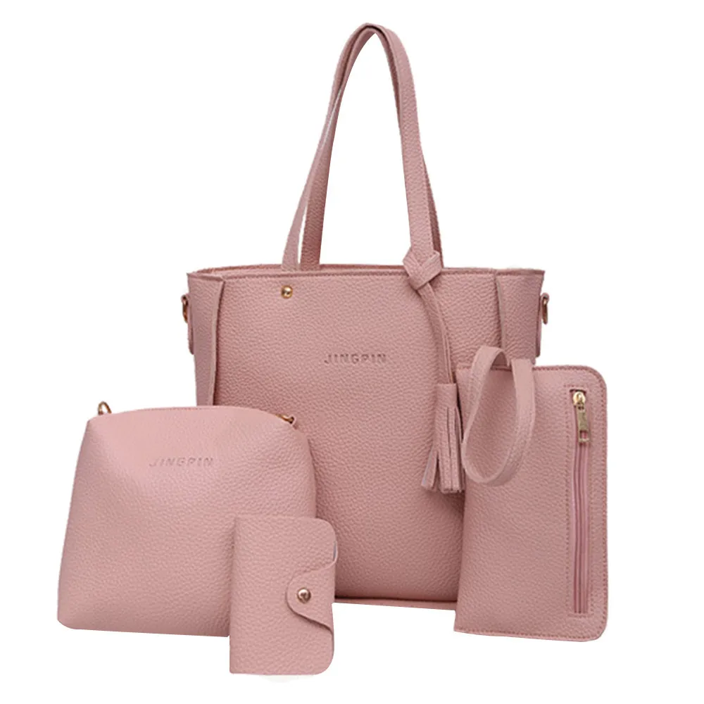 

Women Handbags Top Handle Satchel Purse Shoulder Bag Set Shoulder Clutch Handbags 4 Pcs Handbags For Women Ladies