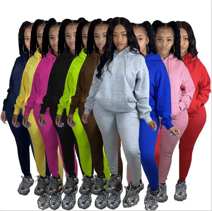 

1 MOQ  Women Two Piece Set Clothing Outfits Hoodies Tracksuits Jogger Pant Sets Sweatpants Women, Picture shown