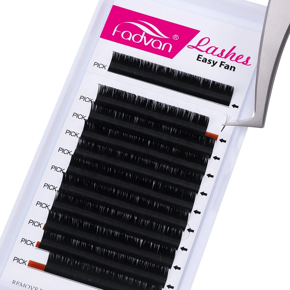 

FADVAN C D Curl Easy Fan Blooming Eyelash Wholesale New Trending Self Grafting Natural Black Easy Fan Lashes Cilia