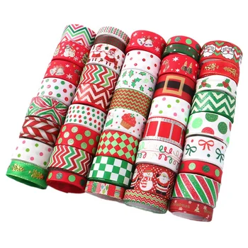 Random Designs Merry Christmas Ribbon Roll For Gift Wrapping Hirbows ...