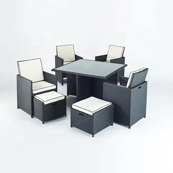 Rattan Dining Set Rattan Garden Furniture Outdoor Patio 9 Piece Cube Set With Glass Table Waterproof Furniture Sets Buy Outdoor Wicker Patio Cube Set Rattan Dining Set High Top Patio Furniture Set Product