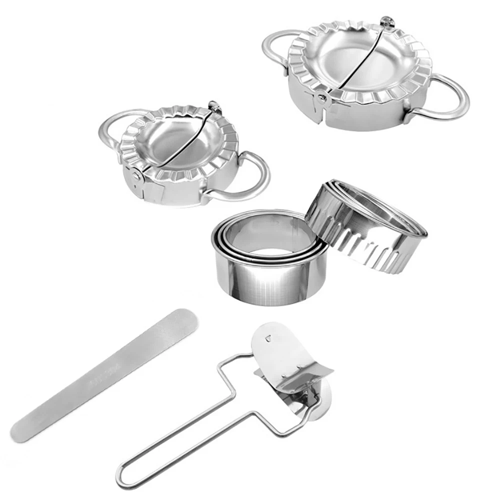 

Amazon Hot Sale 2021 Pastry Tools Dumplings Press Mold Manual Stainless Steel Dumpling Skin Mold Set
