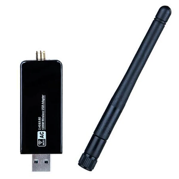 

2.4 /5ghz 802.11ac dual band 1200Mbps wireless adapter realtek rtl8812au chipset usb3.0 wifi adapter for satellite receiver, Black