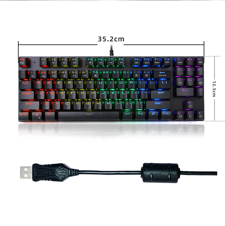 

Manufacturer Supply Hot New Products gaming keypad usb wired 89 keys Rgb light mini mechanical gaming keyboard