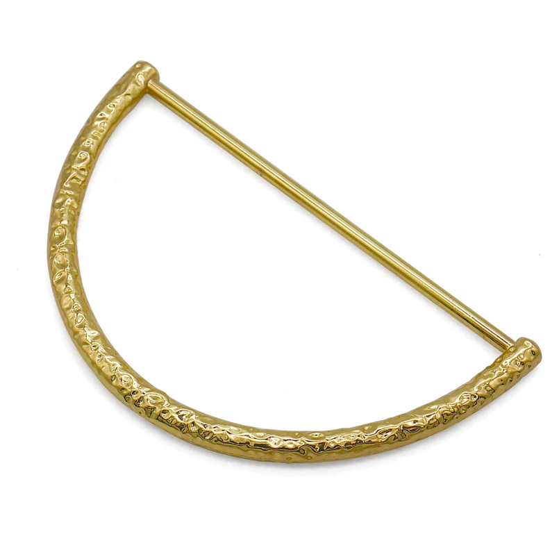 

SHIWANG Custom  D Shape Gold Metal Alloy New Material Bag Handles for Handbag Purse