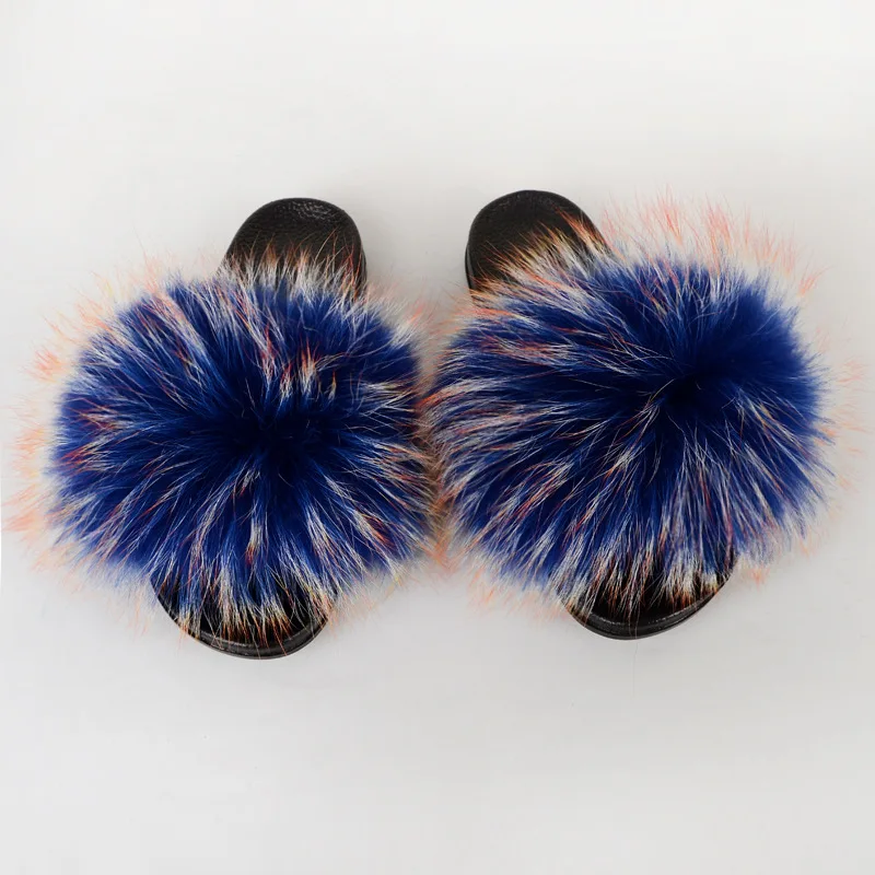 

men fur slippers white fur slides women house fur slides, Customized color