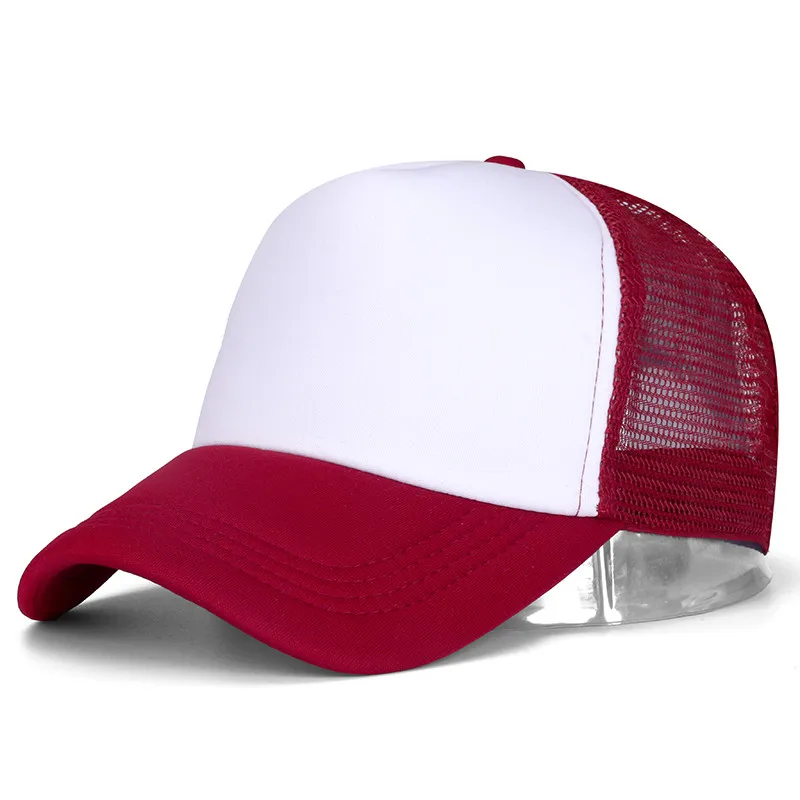 

Free Sample Custom Gorras-al-por-mayor Unisex Blank 5 Panel Sport Baseball Cap Mesh Puff Foam Trucker Hat