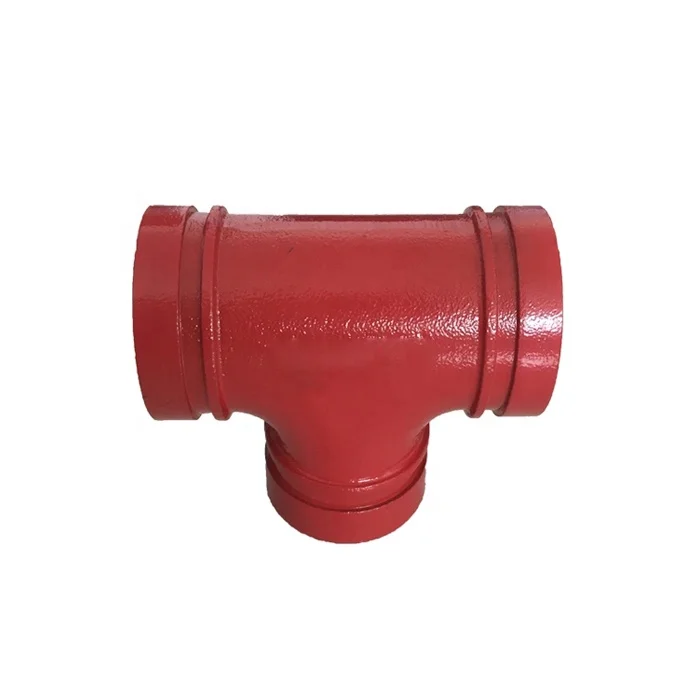 Ductile Iron ASTM A-536, Grade 65-45-12 Grooved Pipe Fitting Equal Tee