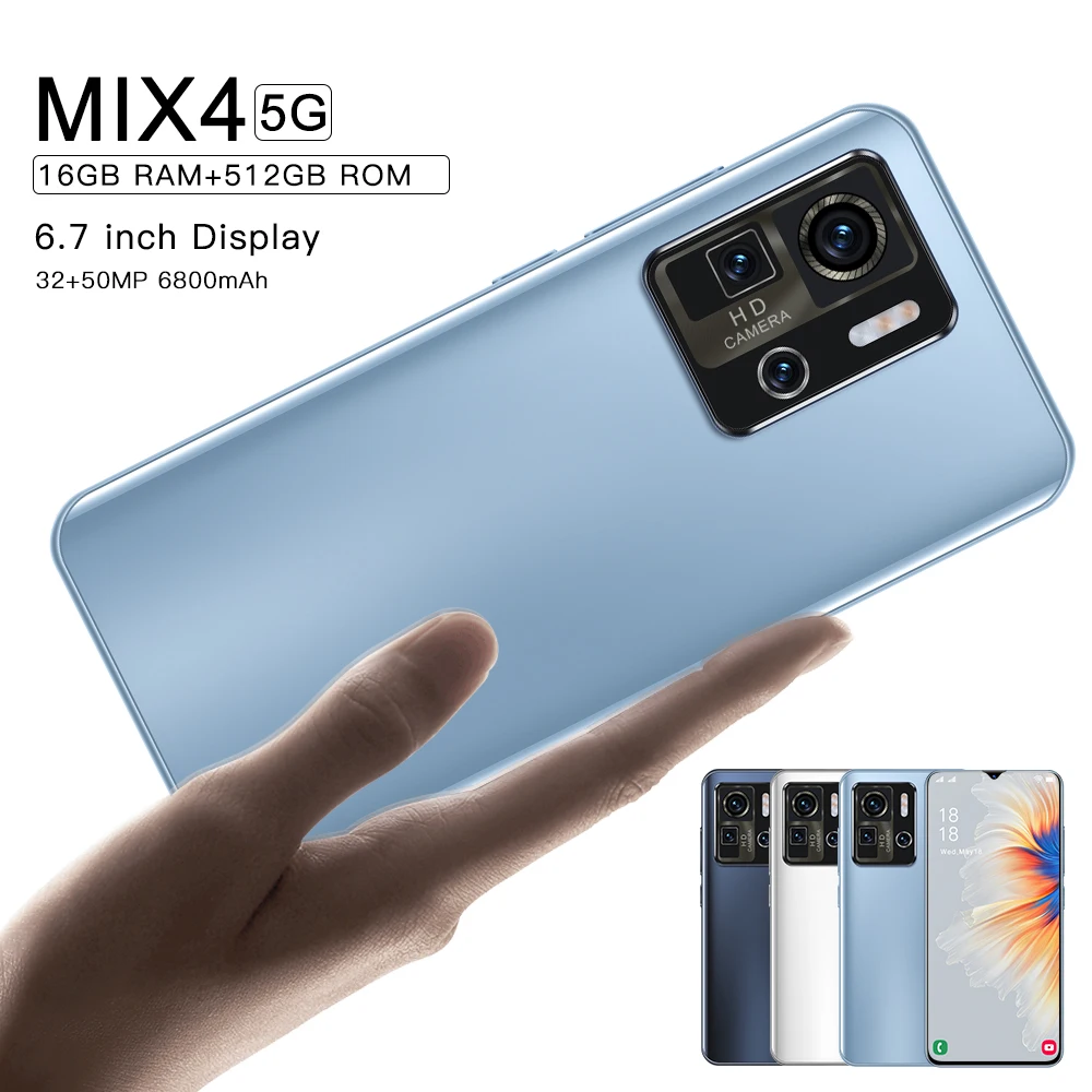 

Hot sale 2021 High quality Mix4 Smartphone Mobile Phones t l phone portable android Android Phone factory Outlet