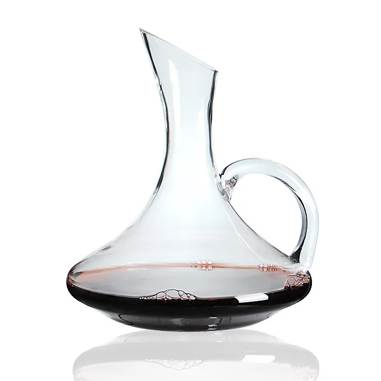 

Amazon Hot Selling Handmade 1.5L wine Decanter set 6pcs glass goblet wine decanter set