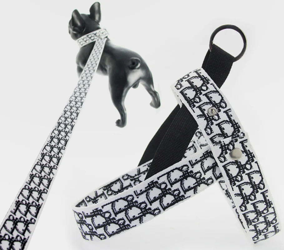 

Designer brand pet collar high quality pet harness leashes and collars dog harness luxury leash set