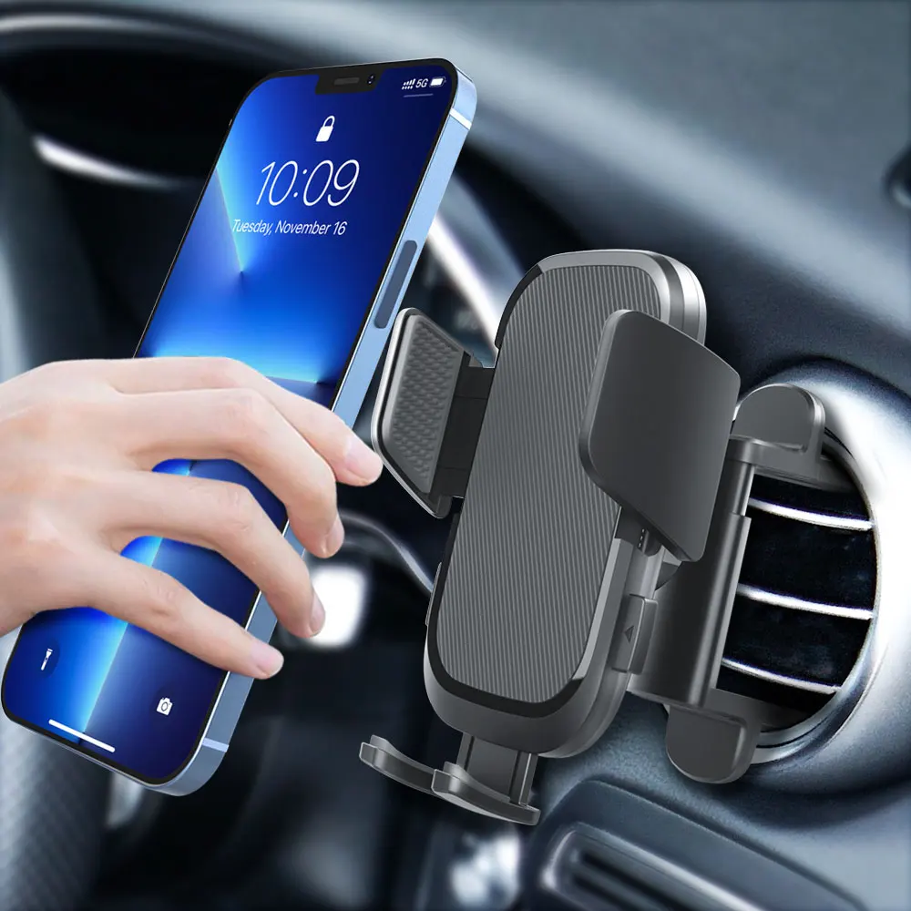 

2022 Newest Design Phone Stand Holder Round Air Vent Car Phone Holder 360 Degree Rotatable Phone Mount Car