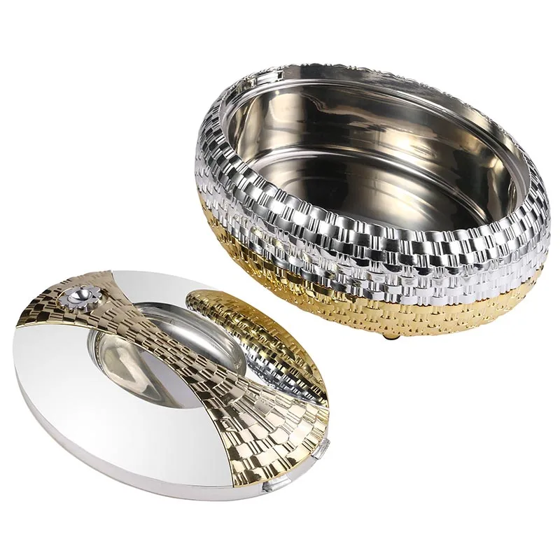 

4L/ 5L /6L African Stainless Steel Heat Food hot Pot Food Warmer Container with portable handle, White/black/red/pink/blue....