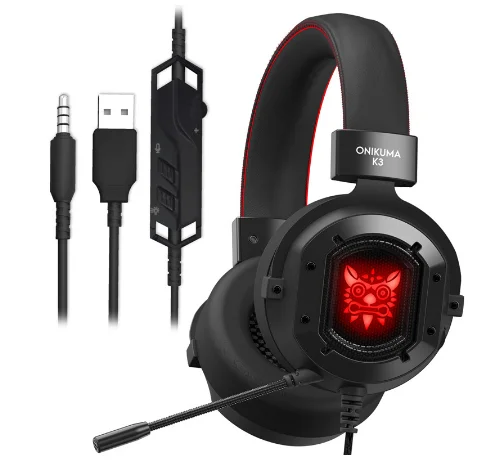 

GlobalCrown K3 RGB Light Noise-canceling Stereo Wired USB PS4 Gaming Headset With Mic for PC Computer