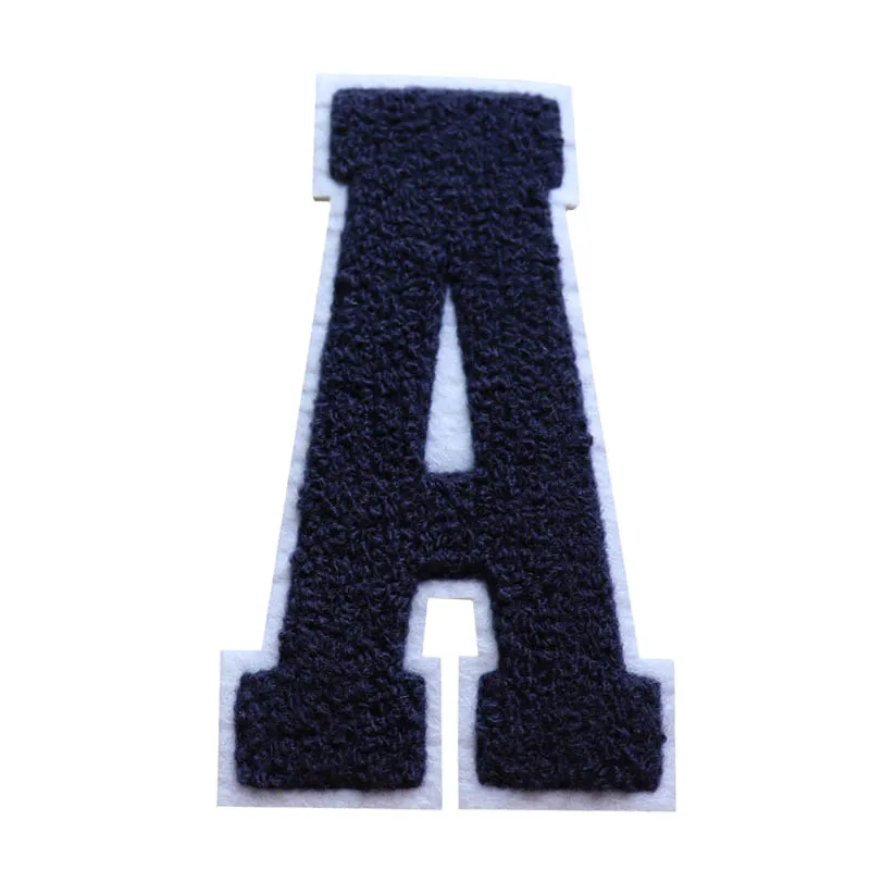 

Iron on Sequin Embroidered and chenille patch for Hats use chenille letter A patch