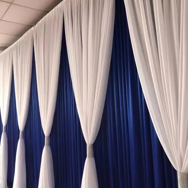 10 * 20英尺婚礼教堂舞台窗帘装饰背景窗帘 - buy wedding backdrop