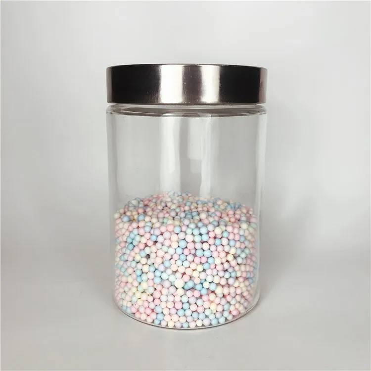 

750ml 900ml 1200ml 1500ml wide mouth kitchen spice storage glass jar container with stainless steel cap